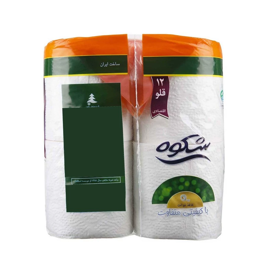 دستمال توالت شکوه (Shokouh) بسته 12 عددی